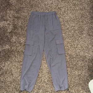 Shoe Dazzle Gray Cargo Jogger Pants
